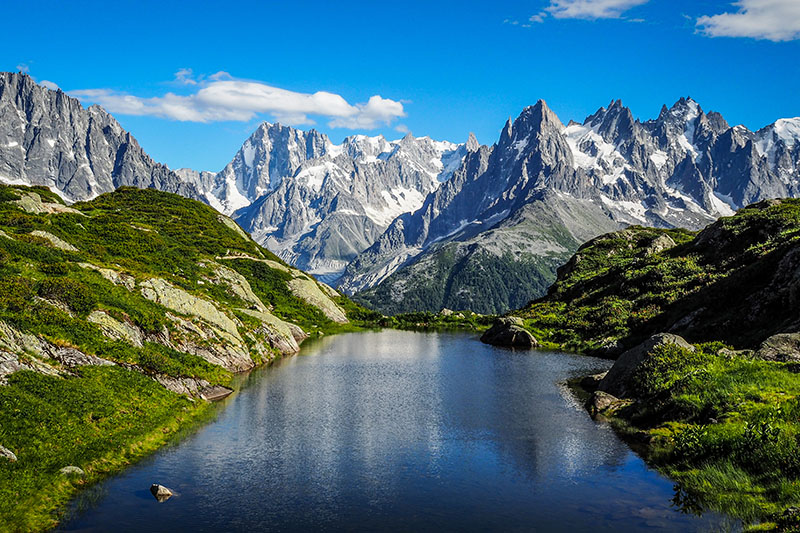 chaine des alpes du nord mont blanc