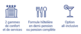 ✓ 2 gammes de confort et de services